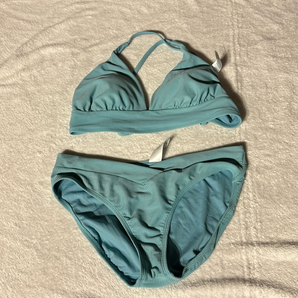 Teal swim suit barely worn